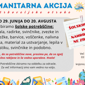 HUMANITARNA AKCIJA – ZA TRBOVELJSKE OTROKE